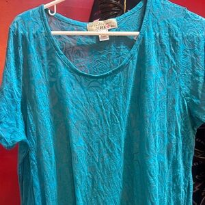 Derek Heart Blue Short Sleeve T-Shirt